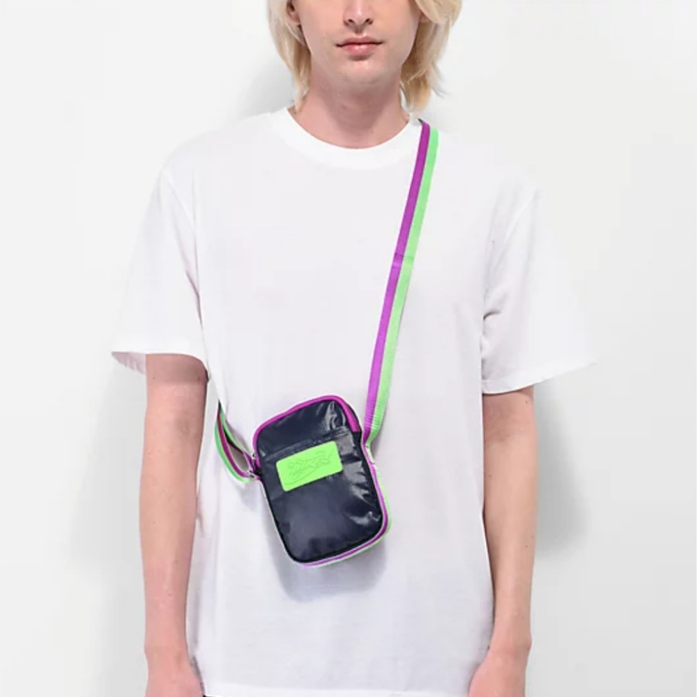 Nike Heritage Crossbody Bag - Black, Purple Green